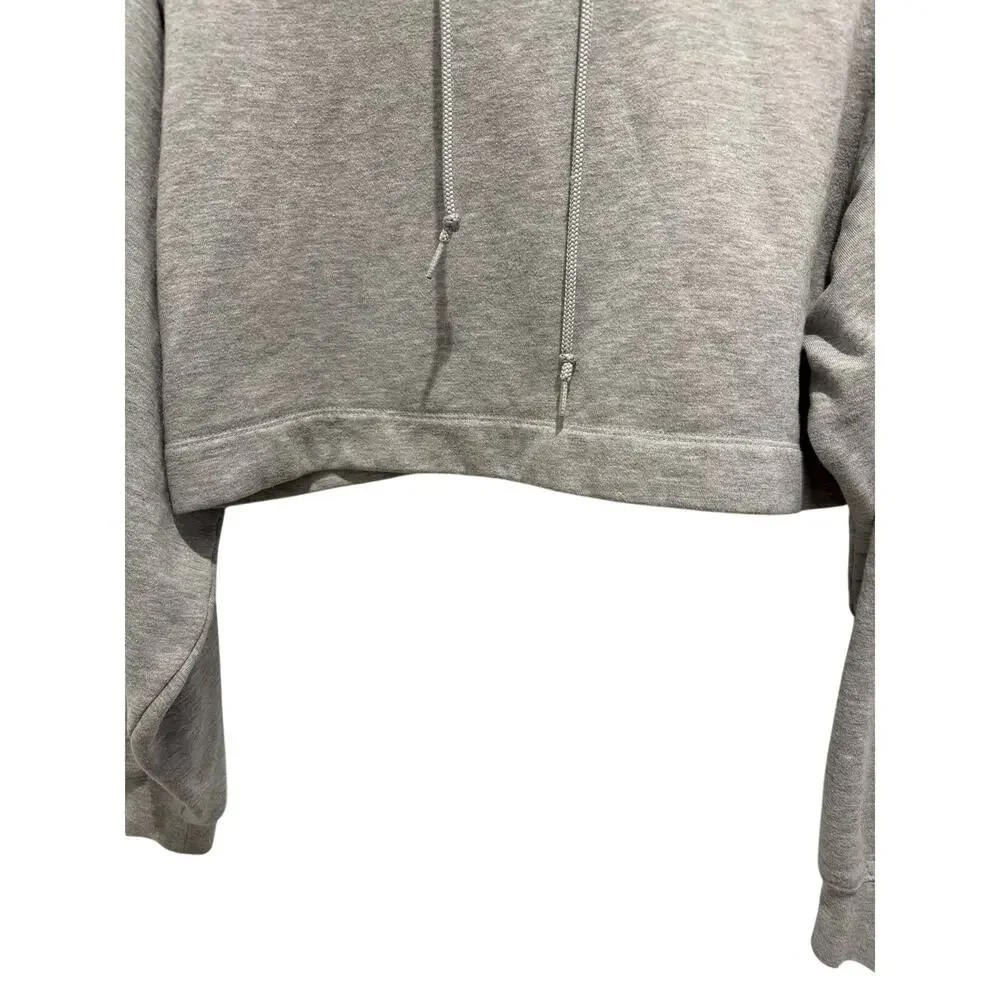 Alo Yoga Bae Hoodie Athletic Heather Gray Cropped Size S Activewear
